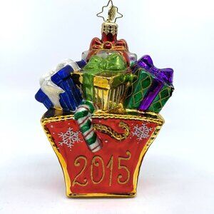 2015 Christopher Radko Blown Glass Ornament Presently Shopping 1017757 Basket